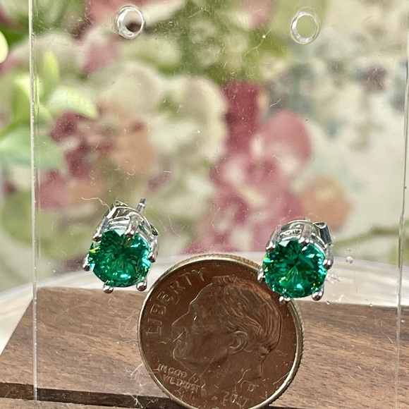2ct Paraiba Tourmaline Silver 925 Earrings - Picture 7 of 14